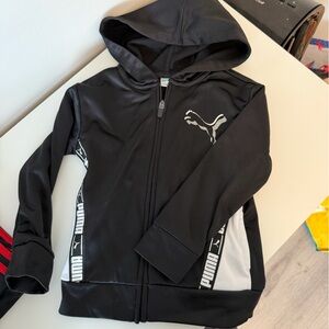 Puma Black and White Zip-Up Jacket
